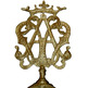 Script banner holder decorated with Marian insignia