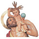 Saint Christopher with the Child on his shoulder