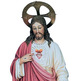 Sacred Heart of Jesus with hand on the chest