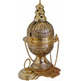 Liturgical Censer and Incense Boat Set golden color