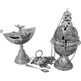 Liturgical Censer and Incense Boat Set silver plated color