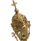 Metal processional lantern golden color
