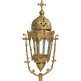 Metal processional lantern golden color