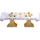 Communion tablecloths with chalice, Host, wheat and embroidered grapes