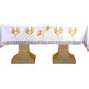 Communion tablecloth with embroidered chalice, grapes and spikes