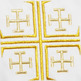 Communion table cloth with Jerusalem Crosses