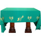 Communion table cloth for altar table with fabric green