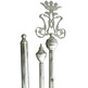 Silver banner rod with insignia of Mary