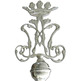 Silver banner rod with insignia of Mary