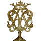 Bronze standard-bearing wand with Marian insignia