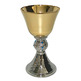 Small chalice or mini chalice made of blue two-tone metal