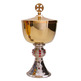 Two-tone metal mini ciborium with red gold plating