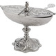 Church incense boat made of brass nickel plated