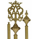 Marian bronze banner holder - Embossed rod