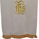 Lectern cover cloth with white JHS embroidery