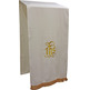 Lectern cover cloth with white JHS embroidery