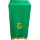 Lectern cover cloth with JHS green embroidery