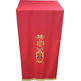 Lectern cloth with JHS and other red liturgical embroideries