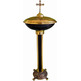 Baptism font in gold and black cast iron