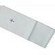 White purificator with embroidered Cross purple