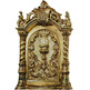 Tabernacle with door engraved with liturgical elements