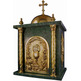 Tabernacle in bronze and marble with chiselled chalice