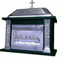 Tabernacle of marble and bronze with silver bath