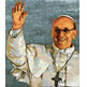Tapestry of Pope Francis waving