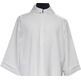 White 100% polyester plain altar server robe