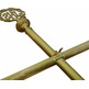 Bronze standard-bearing wand with JHS