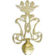 Golden entandarte holder wand with insignia of Mary