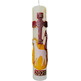Altar candles decorated to match Paschal Candles