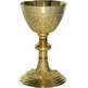 Metal chalice with stones at the base