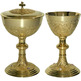 Metal chalice with stones at the base