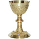Metal chalice with stones at the base