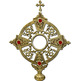 Bronze monstrance with Cross and circular base