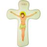 Crucifijo de pared infantil blanco 