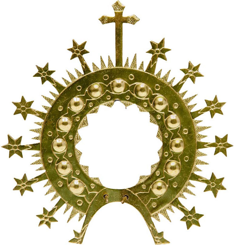 Golden halo for the image of the Virgen del Rocío