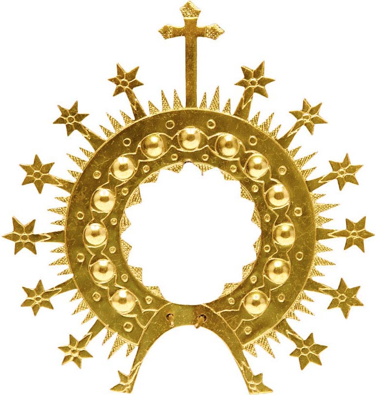 Halo for religious image with an outer diameter of 10 cm. 