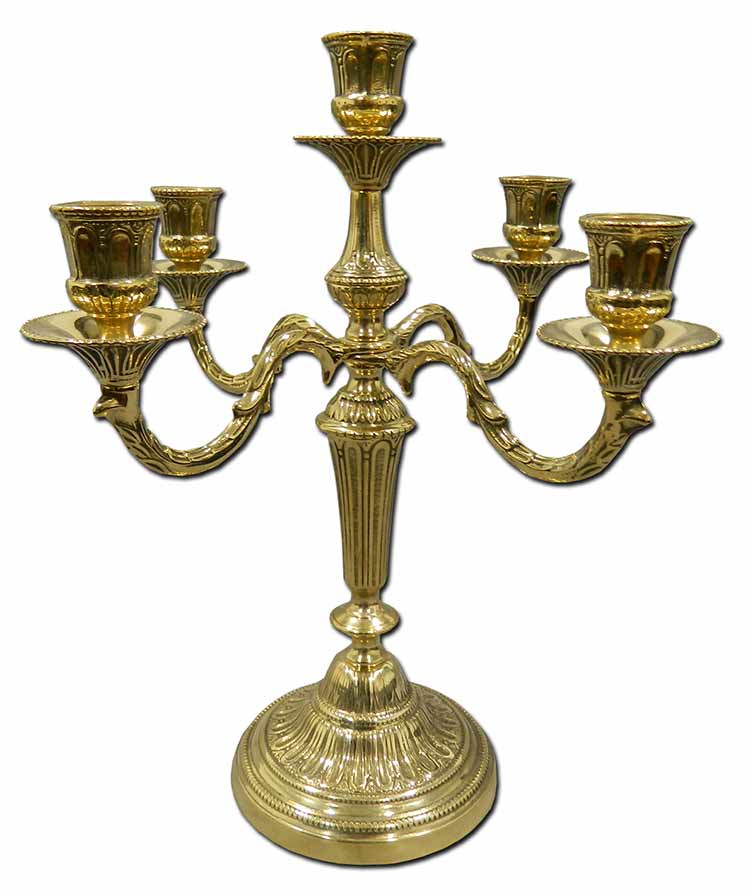 Table candlestick for five candles