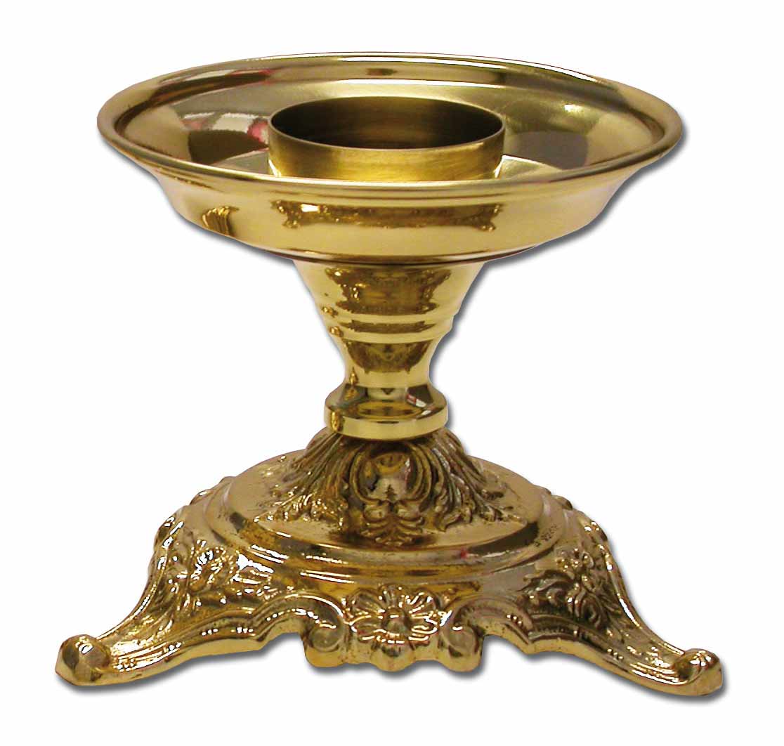 Candlestick table with grounds services at the base