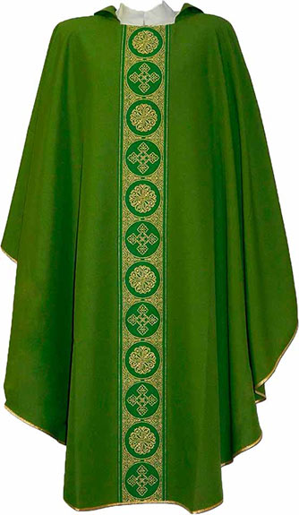 Green Catholic chasuble for sale