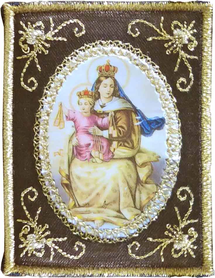 Brown Scapular of Mount Carmel | 6 x 5 cm. | Catholic online store