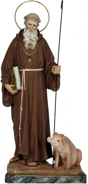 Image of San Antonio Abad - religious Images of pulp wood
